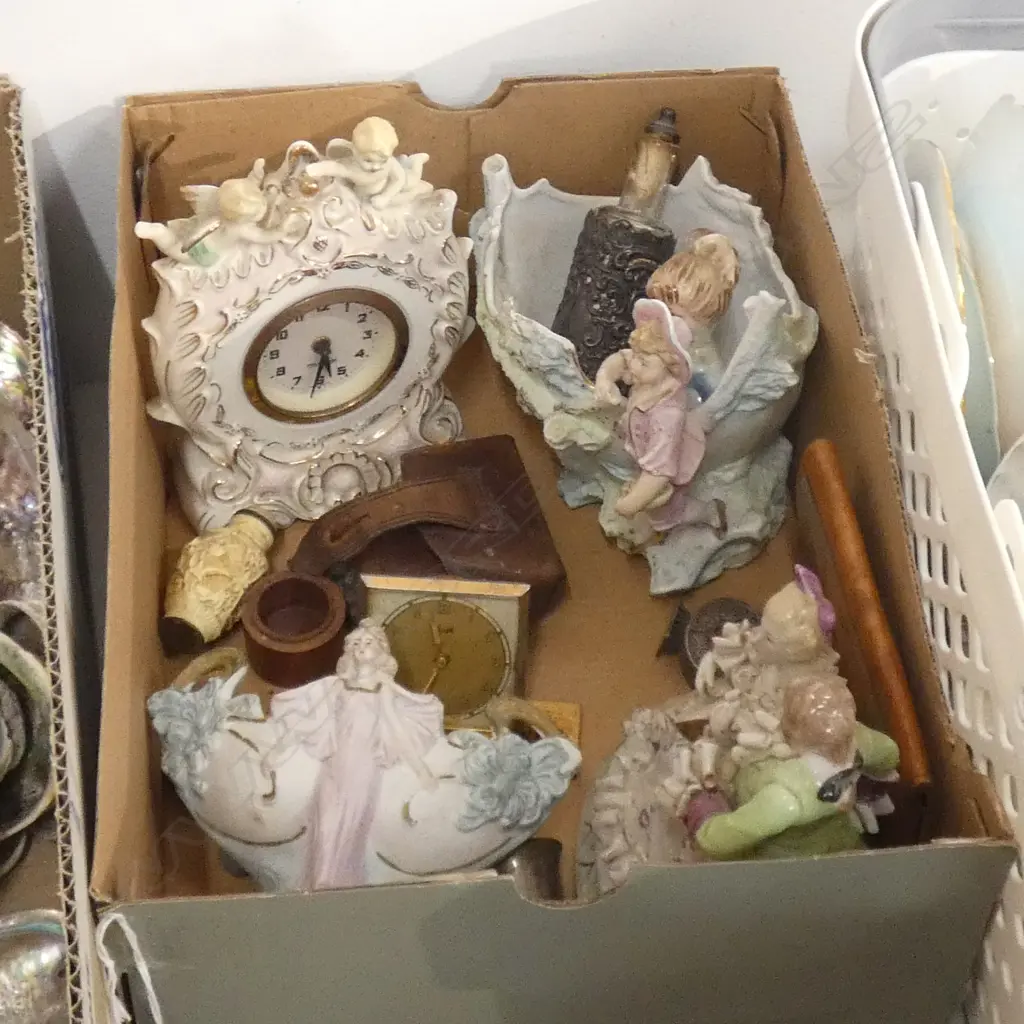 BOX LOT VICTORIAN CHINA, STG BOTTLE ETC Image 1++