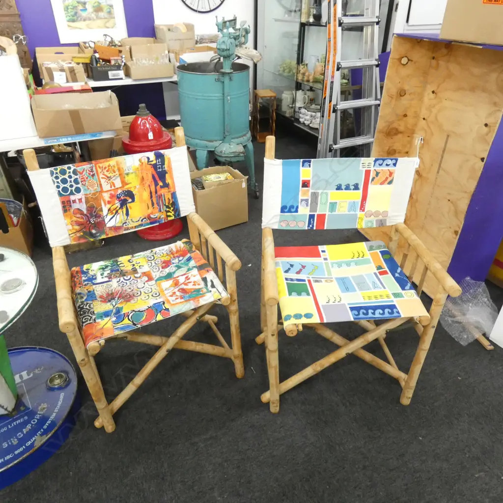 PR HAND PAINTED DIRECTORS CHAIRS... Image 1++
