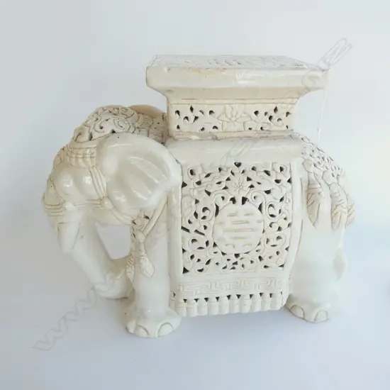 CERAMIC ELEPHANT PLANT STAND OR SEAT