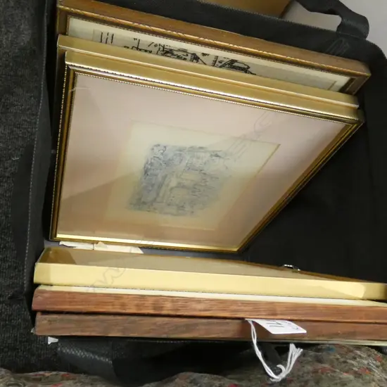 BOX LOT 6 PRINTS + 2 LARGER ARTWORKS