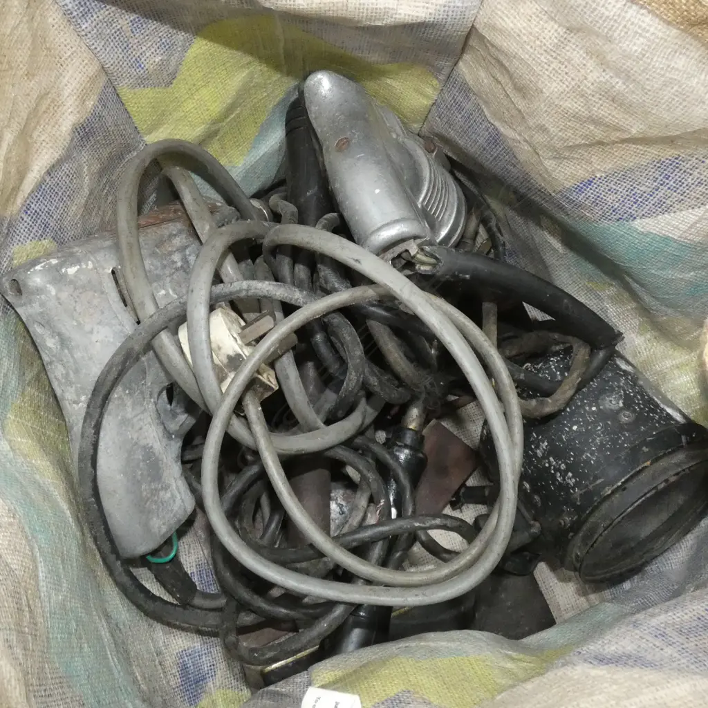 BAG ASST. VINTAGE ELECTRICAL TOOLS; DRILLS ETC Image 1++