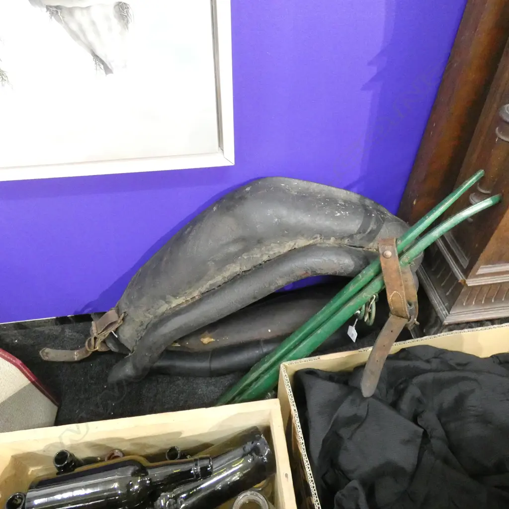 OLD HORSE PULLING COLLAR 700x450mm + METAL HAME Image 1++