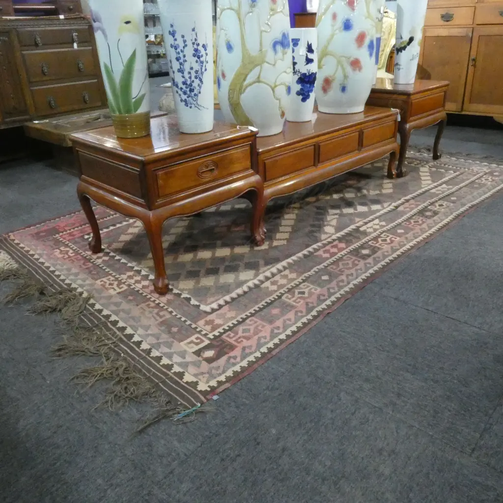 LARGE BROWN KELIM RUG L 2770 X 1600 MM Image 1++