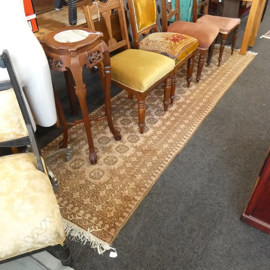 HAND KNOTTED BROWN RUG 850 X 2900MM Image 1++