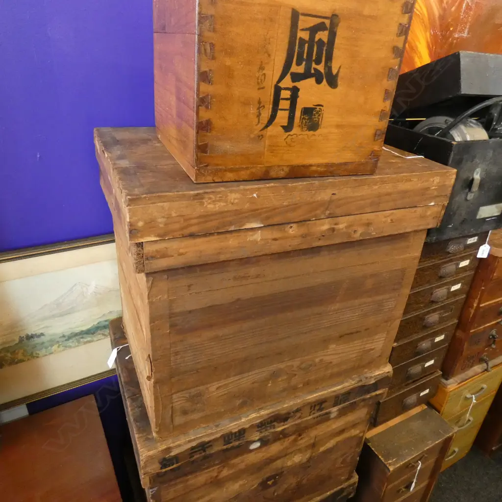 VINTAGE TEA STORAGE BOX W515 D337 H400mm Image 1++