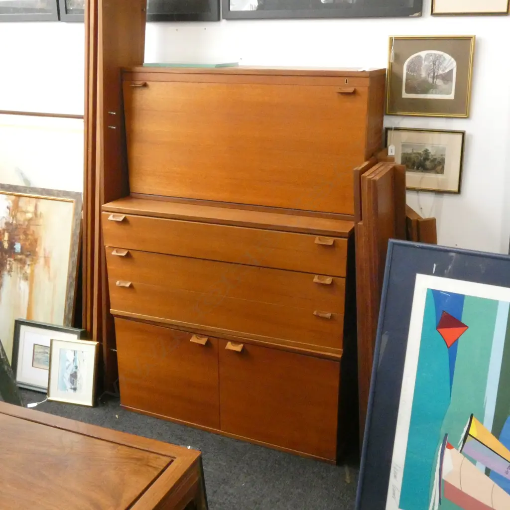 MID-CENTURY WALL UNIT... Image 1++
