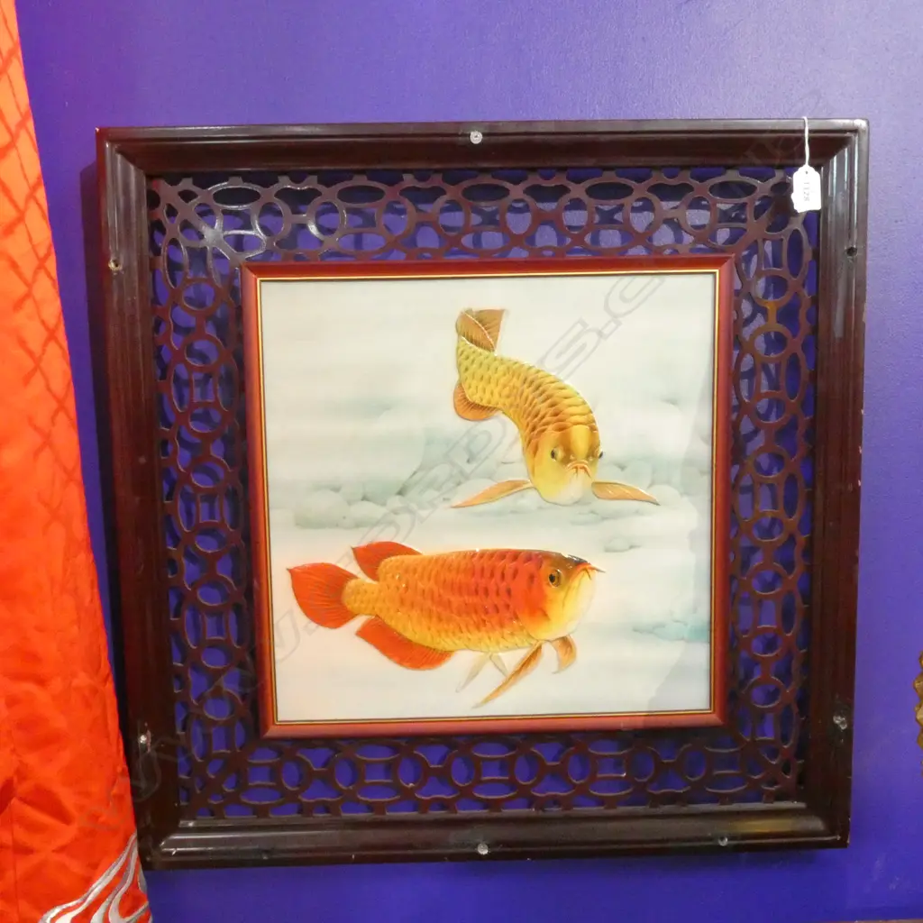 ASIAN AROWANA DRAGON FISH PANEL H640 W640mm Image 1++