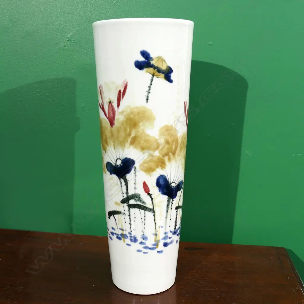CHINESE PORCELAIN VASE w. FLOWERS H.490mm  Image 1++