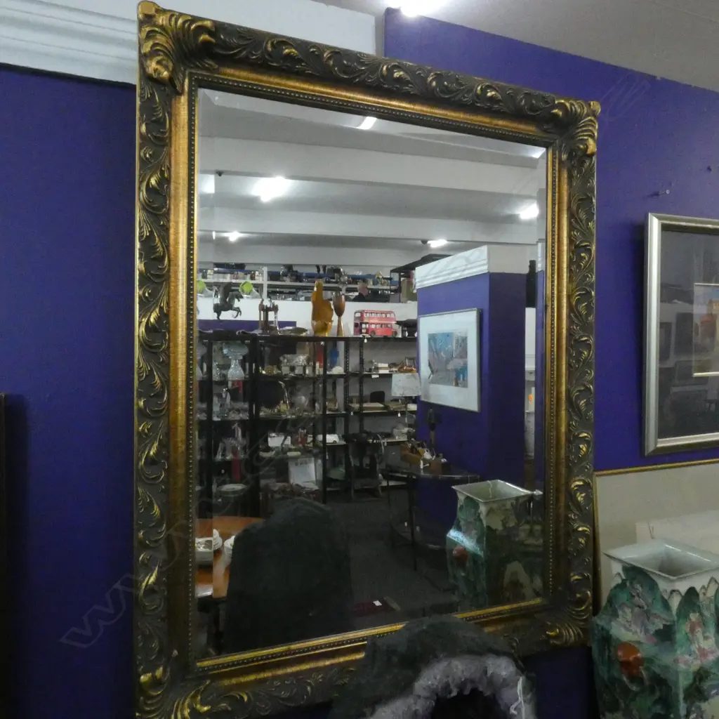 LG GOLD GILDED BEVELED MIRROR 960 X 760MM Image 1++
