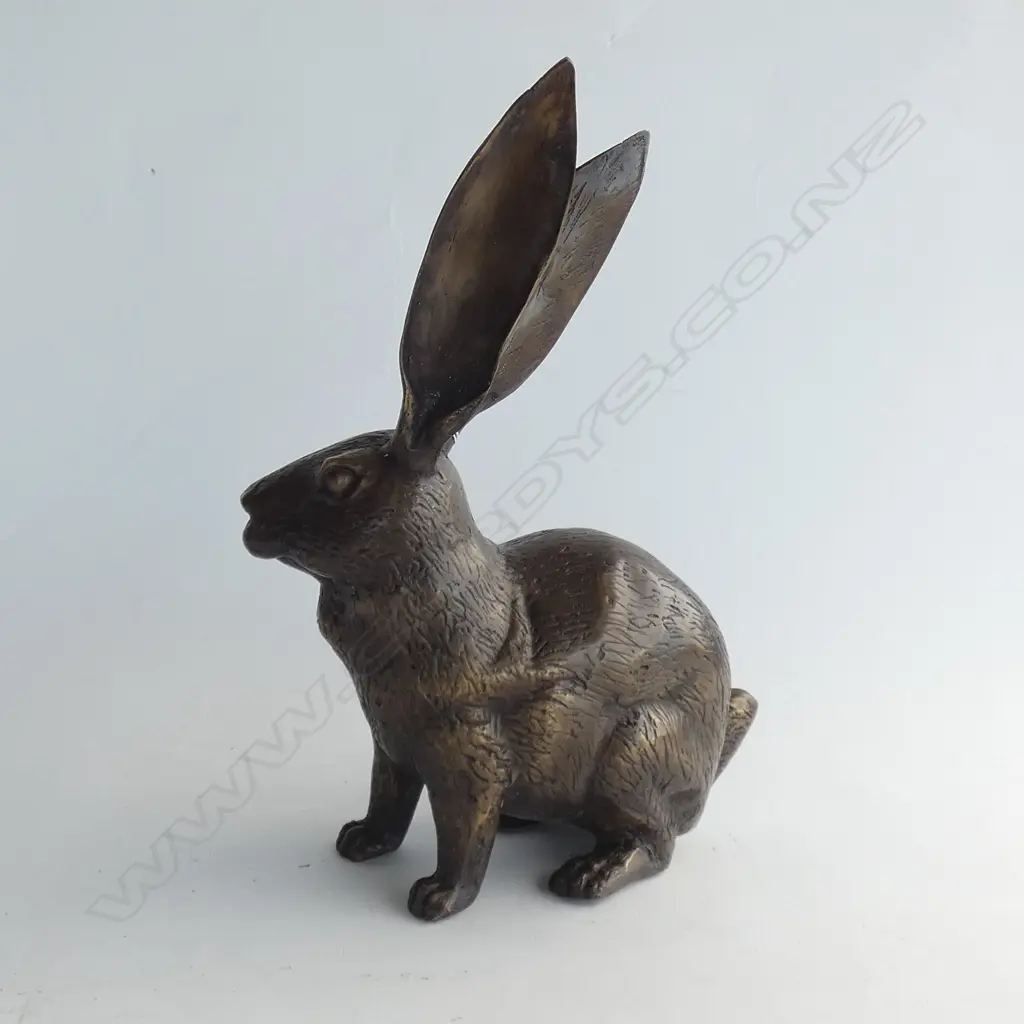 BRONZE SEATED HARE H 320MM Image 1++