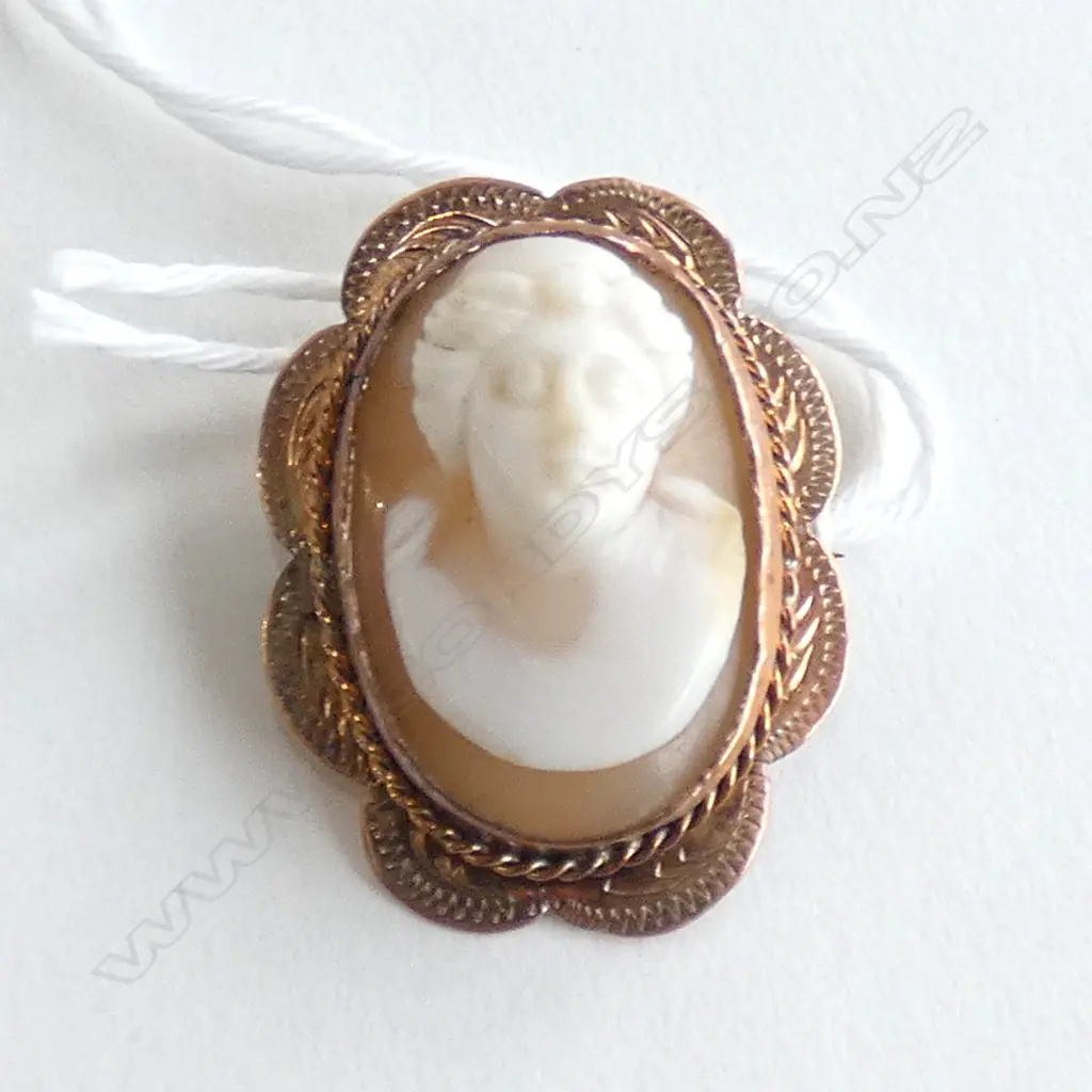 9CT CAMEO BROOCH 5.3 GRAMS Image 1++