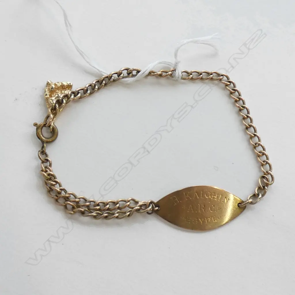 14k GOLD PENDANT 1.8gm ON UNMARKED GOLD ID BRACELET 8.2gm Image 1++