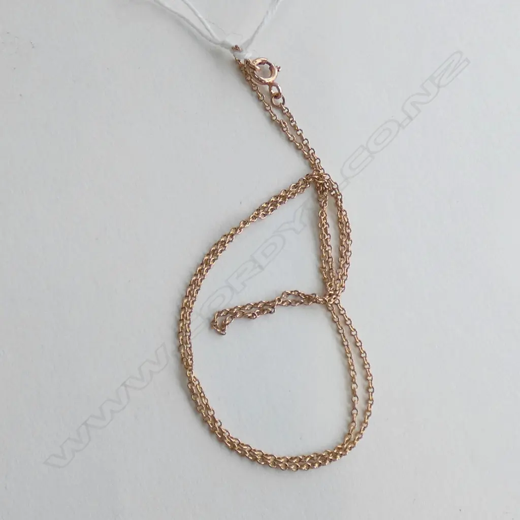 9CT GOLD FINE NECK CHAIN L.480mm Image 1++
