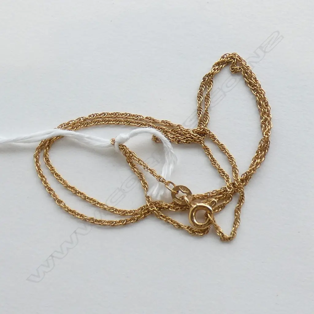 9CT GOLD FINE NECK CHAIN L.480mm Image 1++