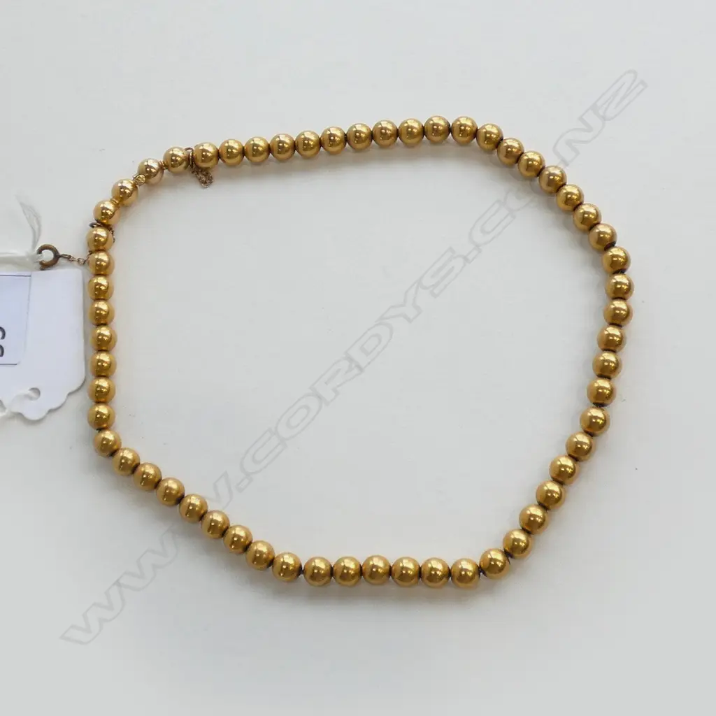 14CT GOLD BEAD NECKLACE 17gm Image 1++