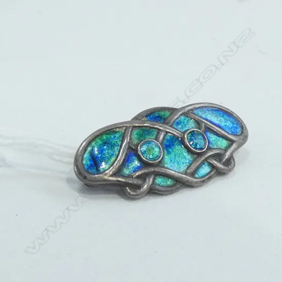950 SILVER & ENAMEL ART NOUVEAU BROOCH