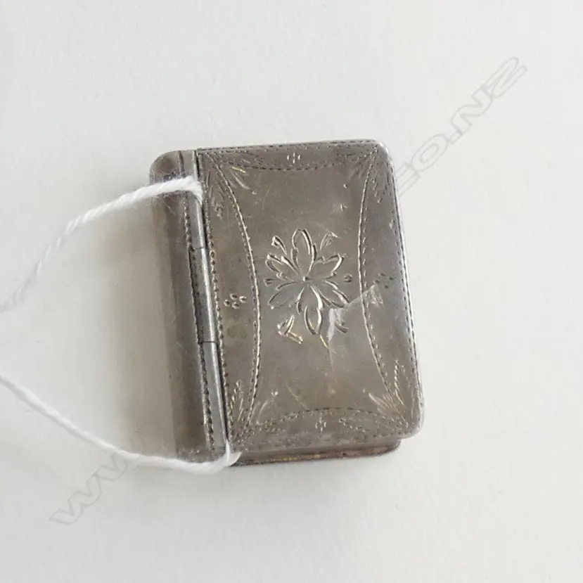 STG SILVER GEORGIAN PILL BOX IN THE FORM OF A BOOK, B'HAM 1798  Image 1++
