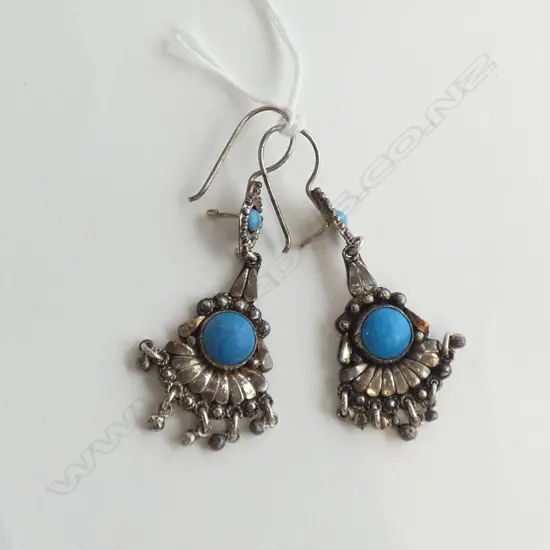 SILVER AND TURQUOISE EARRINGS