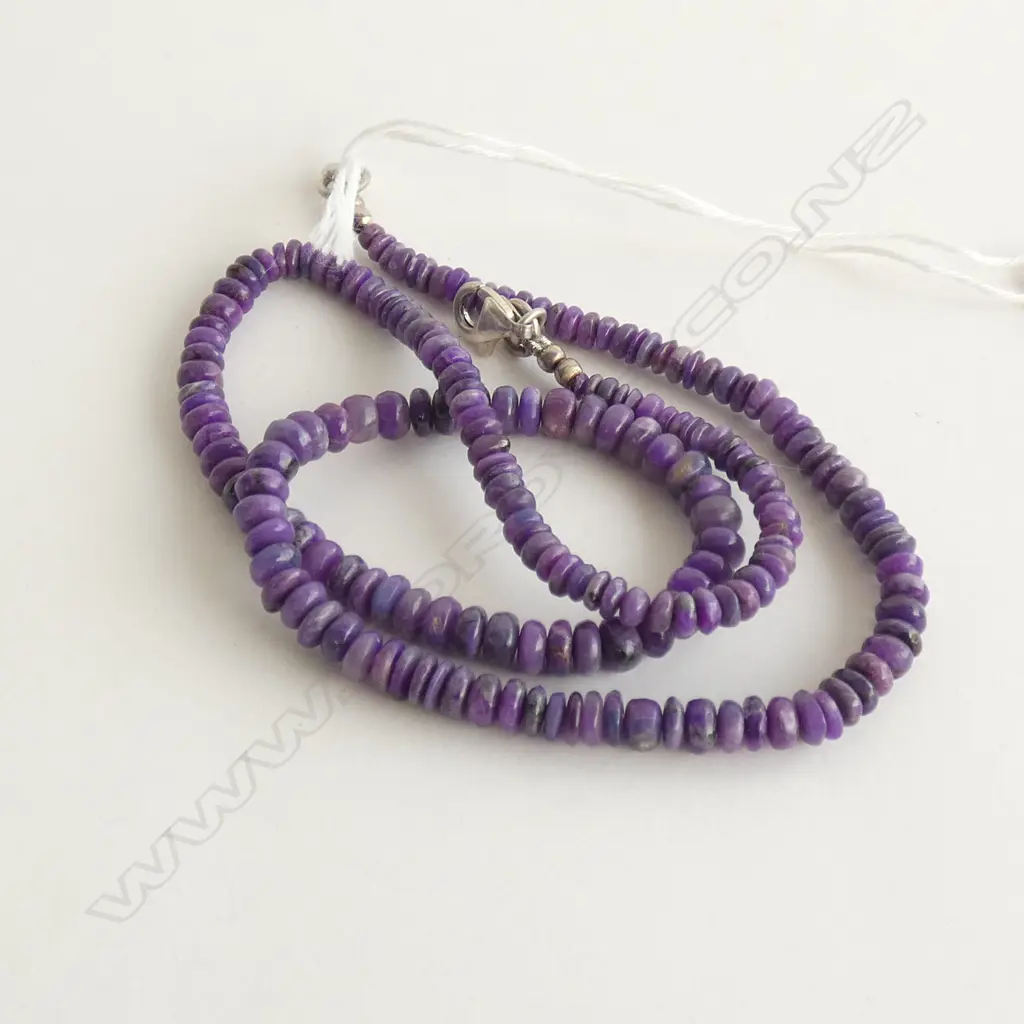 AFRICAN SUGILITE BEAD NECKLACE Image 1++
