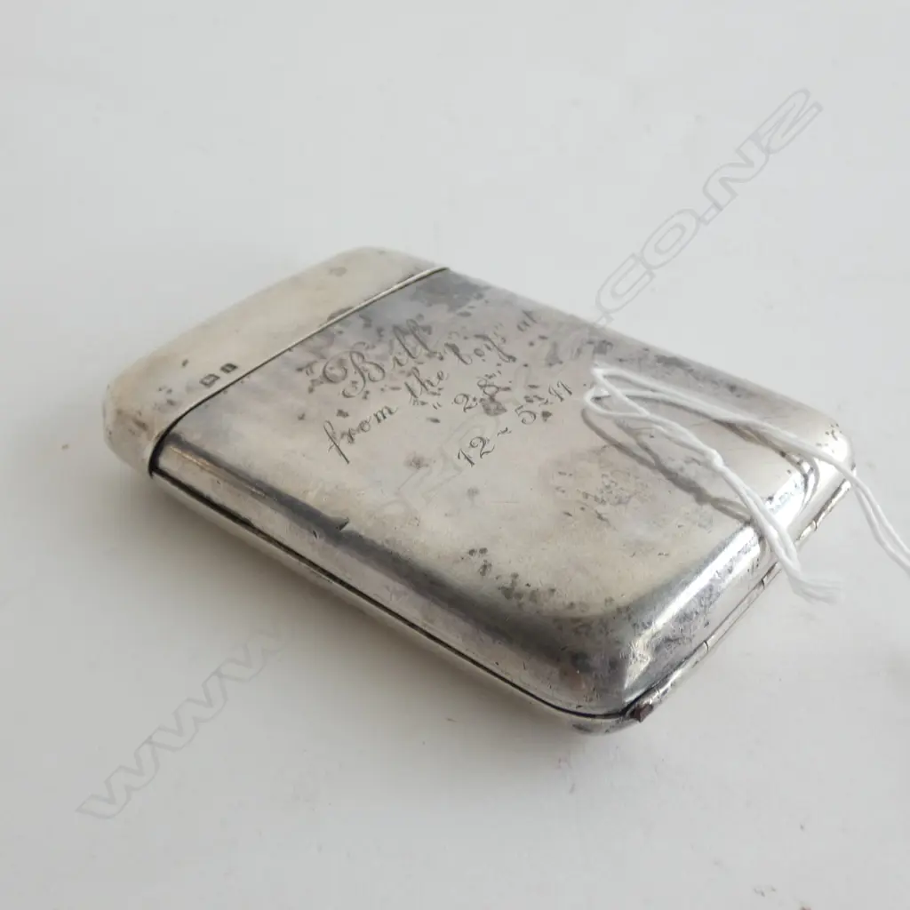 EDW SILVER CIGARETTE CASE UNUSUAL OPENING 90gm Image 1++