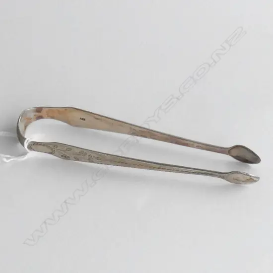 STG SILVER BRIGHT CUT SUGAR TONGS LONDON 1792 BY SAMUEL WINTLE 30GMS
