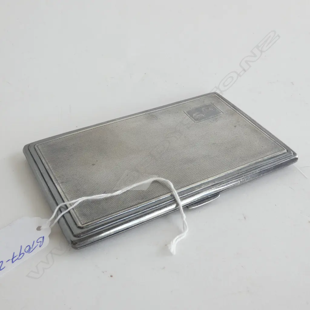 218gm HEAVY SILVER CIGARETTE CASE MACHINE ENGRAVED  BIRM.1921 Image 1++
