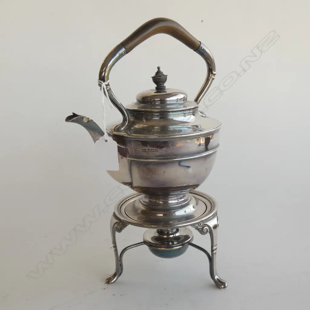 STG SILVER SPIRIT KETTLE, SHEFFIELD, 1907, 894 GRAMS Image 1++