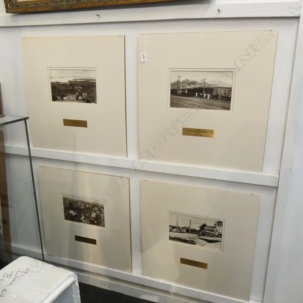 LOT 4 ASST HISTORICAL PRINTS OF AUCKLAND WITH BRASS PLAQUE - EACH 142 X 235MM Image 1++