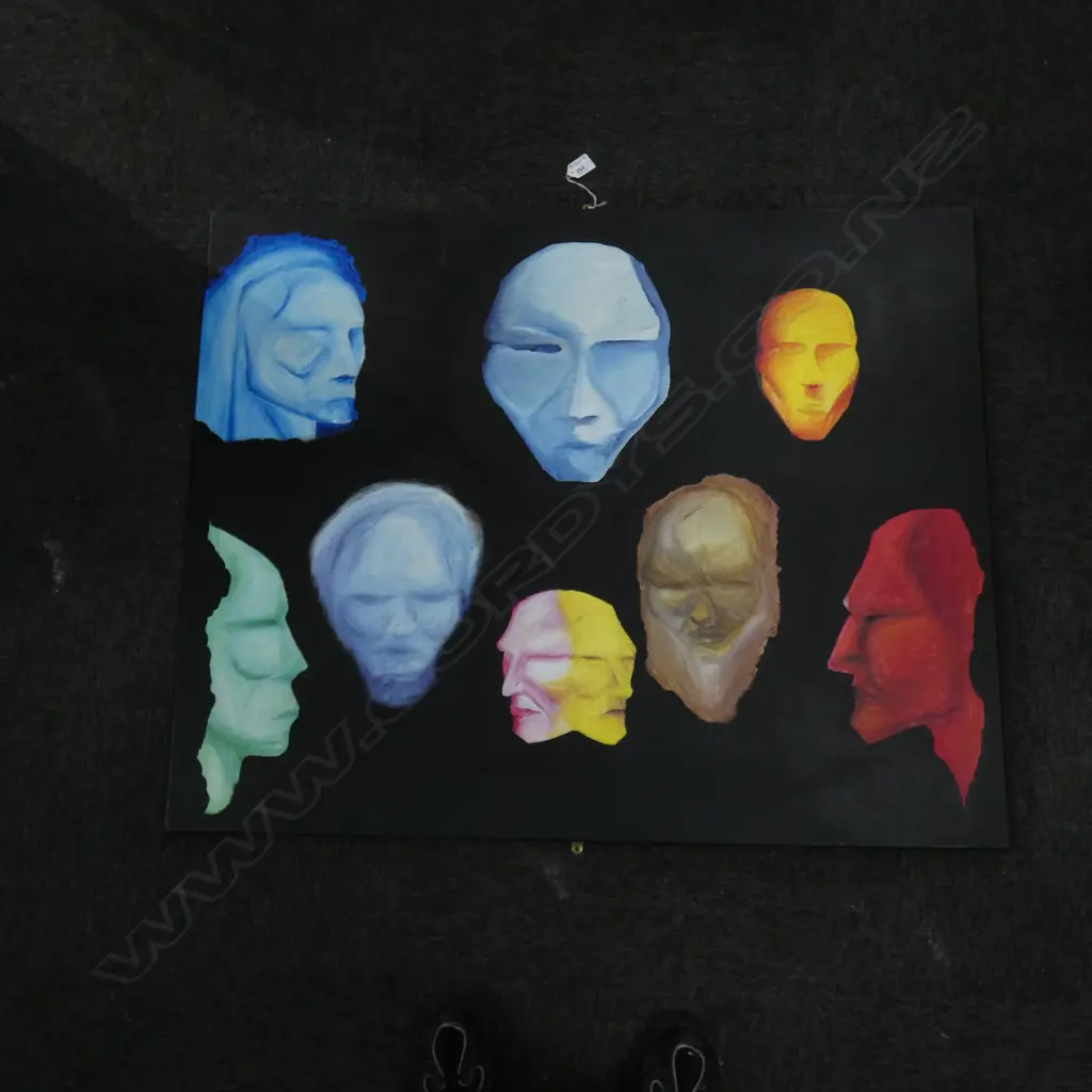FACES ARCYLIC ON CANVAS H 800 W1000 Image 1++