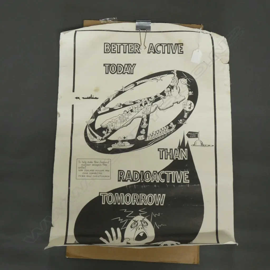 1970'S POSTER 'BETTER ACTIVE TODAY THAN RADIOACTIVE TOMORROW' Image 1++