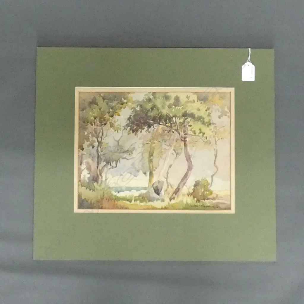 Hilda Wiseman 1923, w/c signed, titled verso 'Sunlight Through The Trees'  225 x 290mm Image 1++