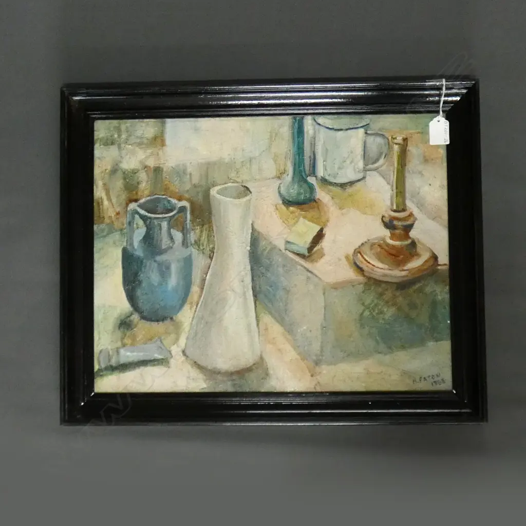 OIL ON BOARD STILL LIFE BY H PATON 1983  450 X 350MM Image 1++