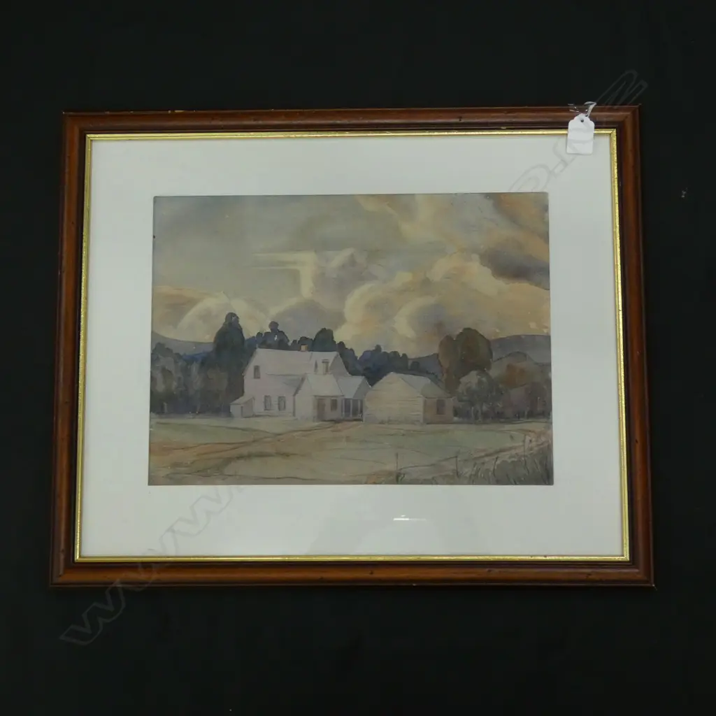 WATER COLOUR ON BOARD 'EVENING IN THE WAIKATO' BY GEOFF FAIRBURN 370 X 275MM Image 1++