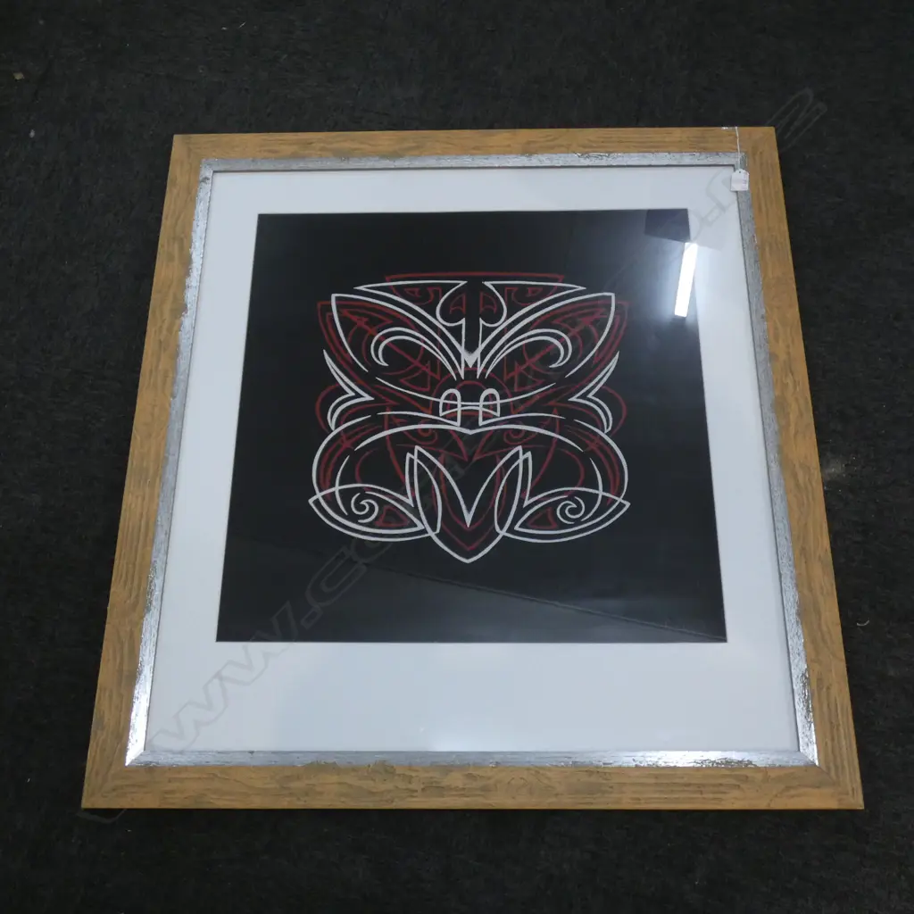 LG OTIS FRIZZELL 'HERO TIKI'  PRINT 620 X 620MM Image 1++