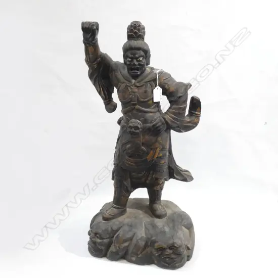 OLD PLASTER DEITY STATUE H605mm
