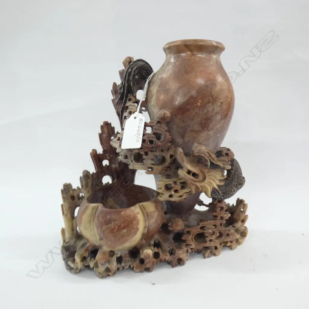 CHINESE SOAPSTONE CARVING H.230mm Image 1++
