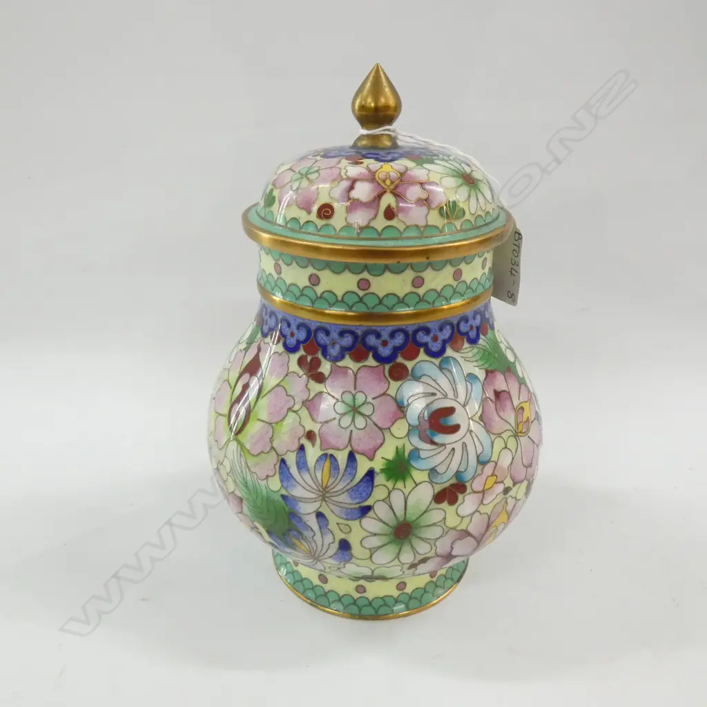 CLOISONNE LIDDED URN H 230MM Image 1++