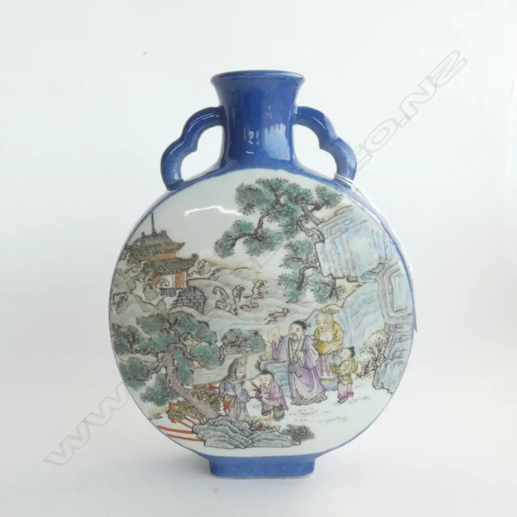 CHINESE FAMILLE ROSE MOONFLASK VASE H.220mm Image 1++