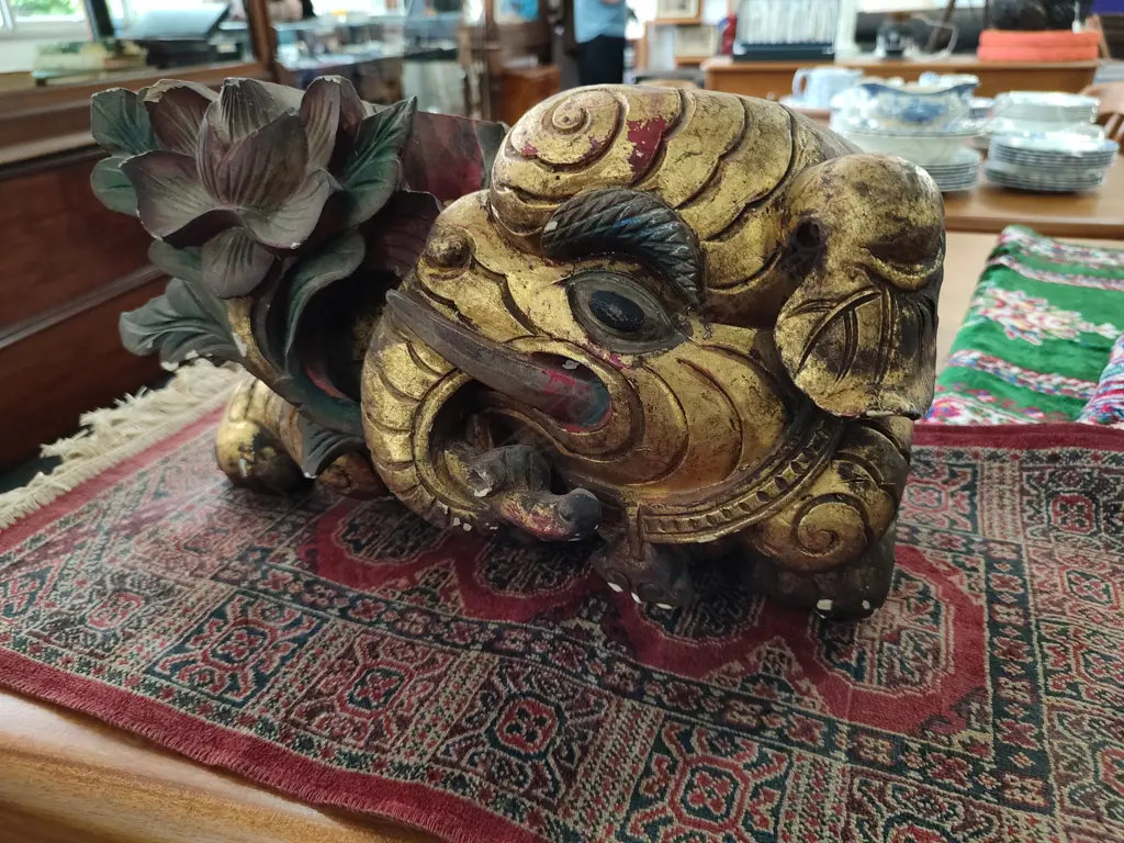 2 ANTIQUE TEMPLE CARVINGS  Image 1++