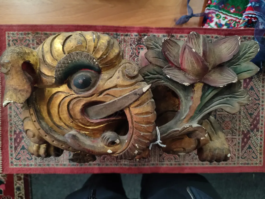 2 ANTIQUE TEMPLE CARVINGS  Image 1++