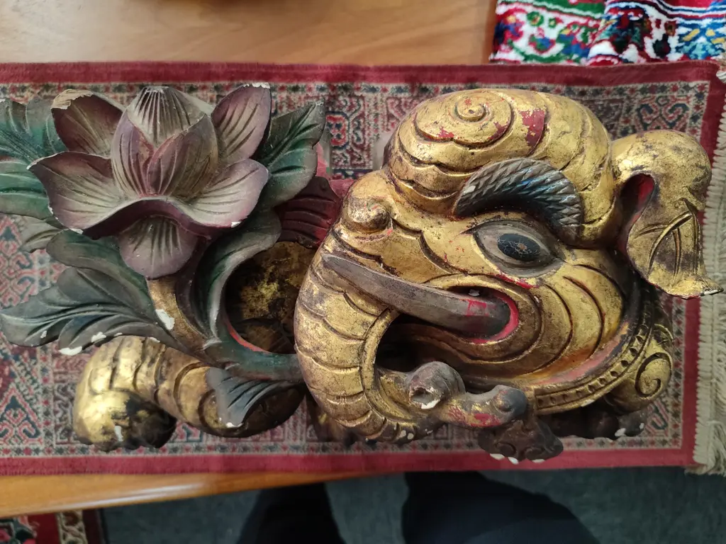 2 ANTIQUE TEMPLE CARVINGS  Image 1++