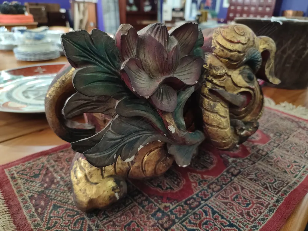 2 ANTIQUE TEMPLE CARVINGS  Image 1++