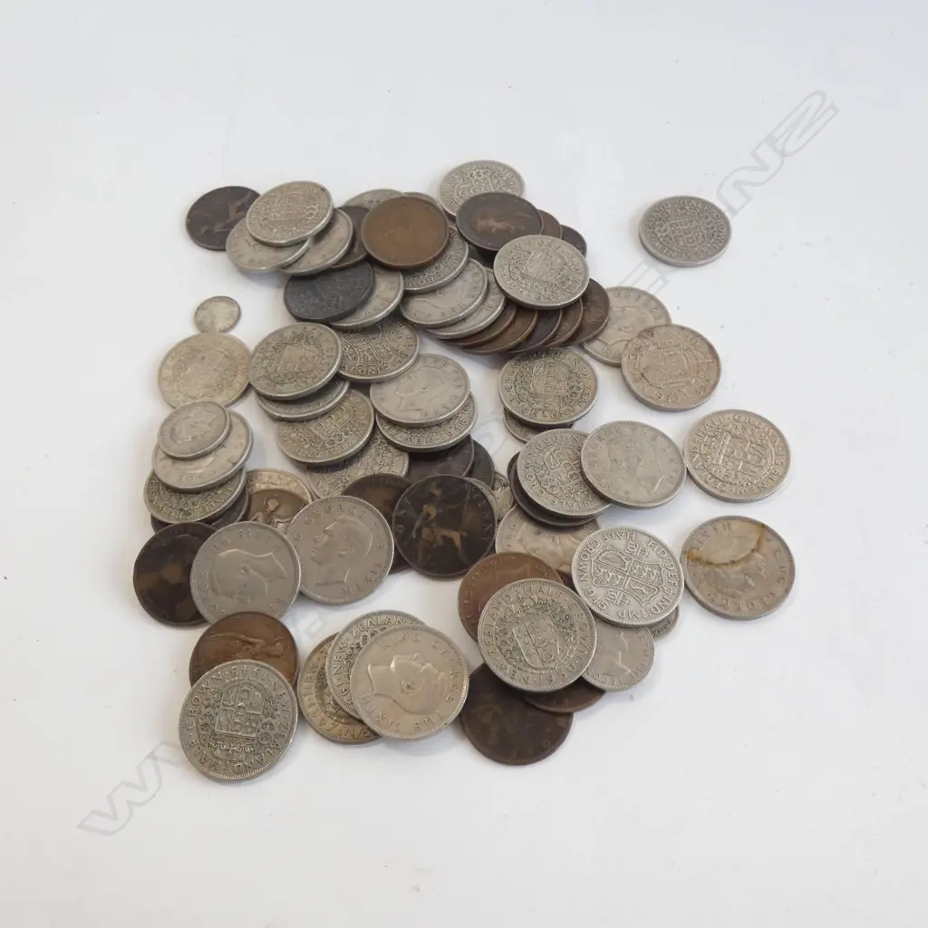 BAG OLDER NZ CROWNS & PENNIES ETC Image 1++