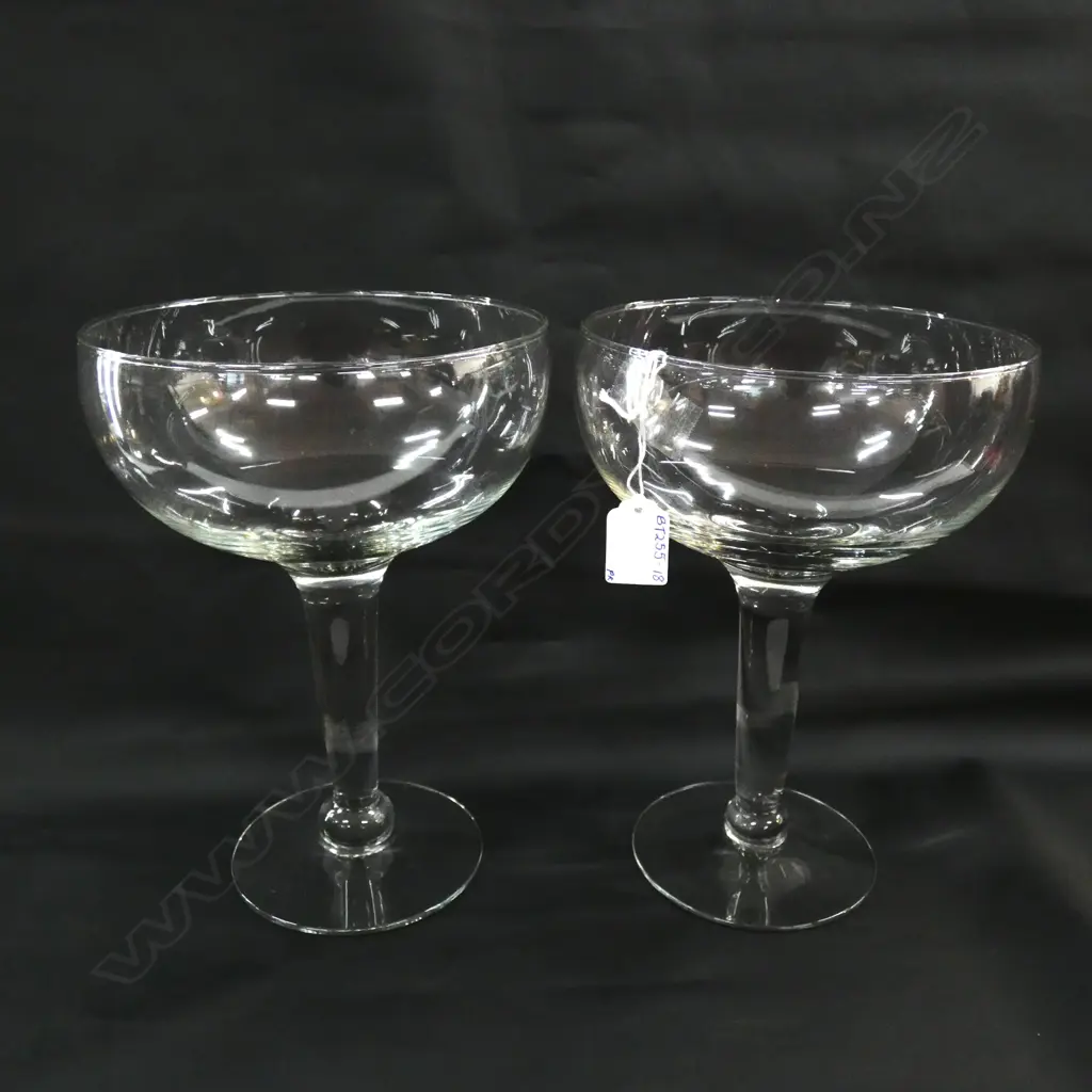 PR TALL GLASS FOOTED BOWLS H 270MM DIA 190MM Image 1++