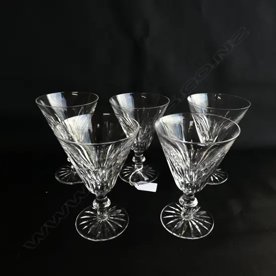 5 WATERFORD CRYSTAL GLASSES H.135mm