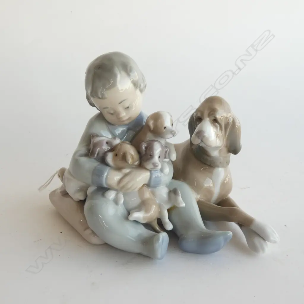 LLADRO FIGURINE 'NEW PLAYMATES' H. 140MM Image 1++