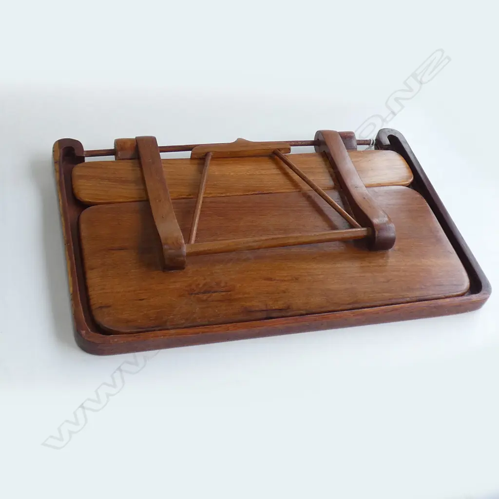 VINTAGE MAHOGANY BOOK REST W.305mm Image 1++