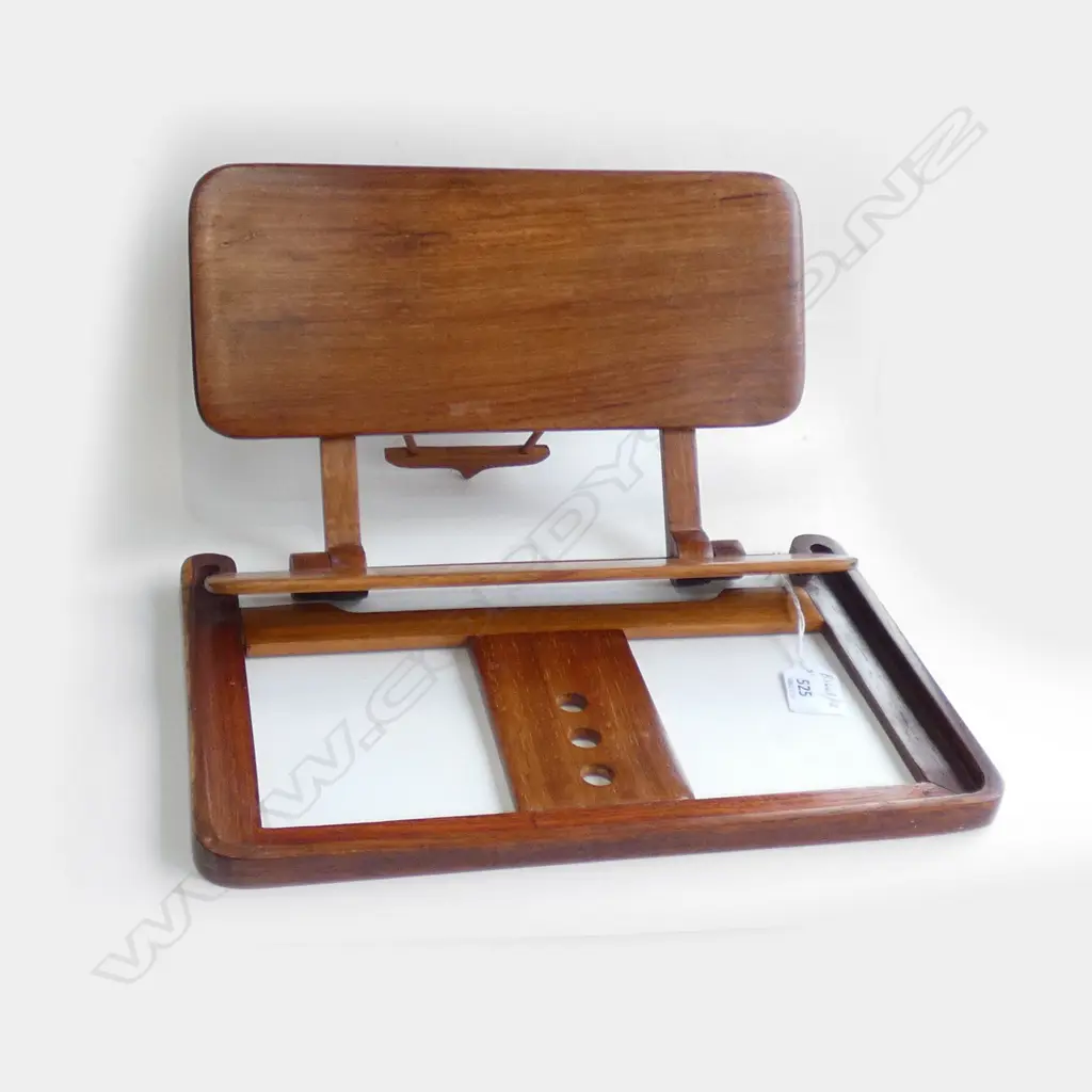 VINTAGE MAHOGANY BOOK REST W.305mm Image 1++