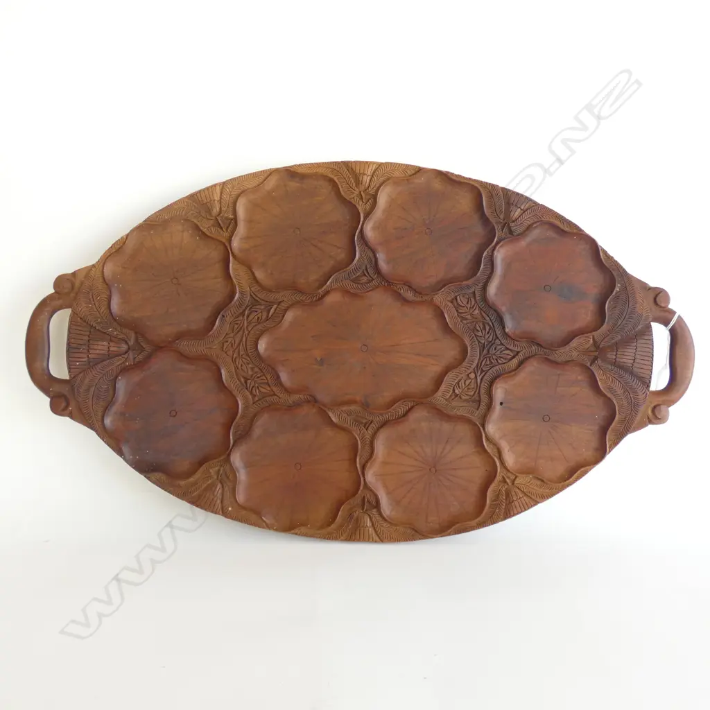 LG WOODEN HAND CARVED TRAY L 600MM Image 1++
