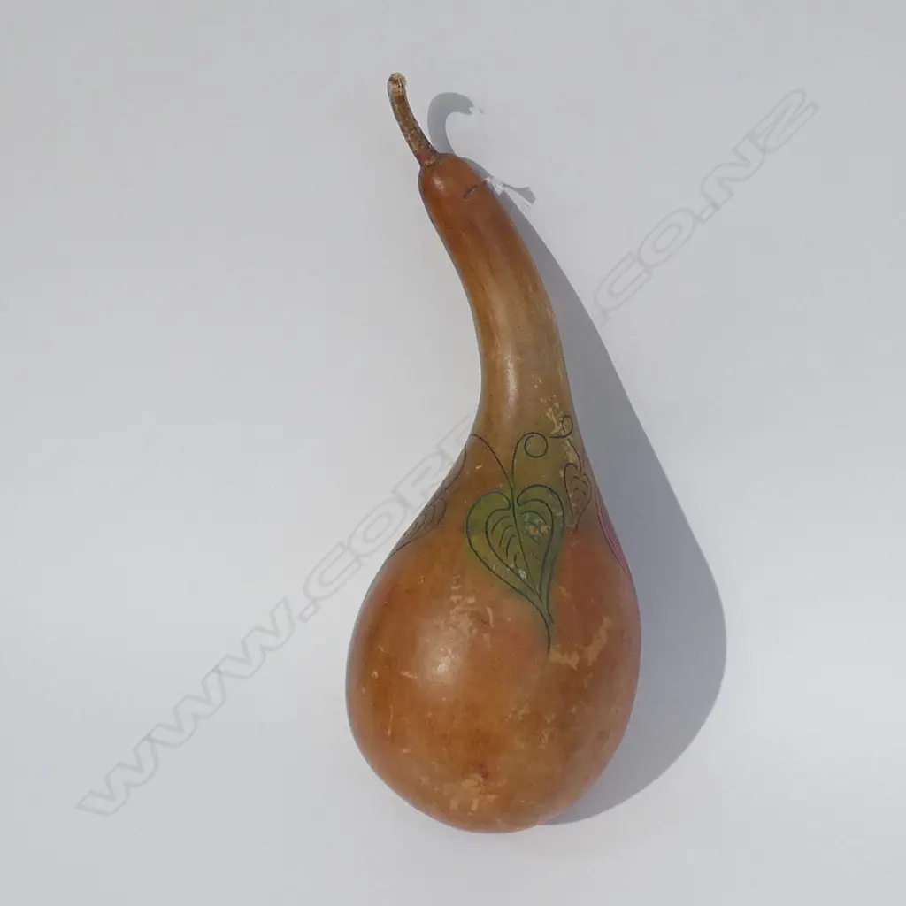 GERMAN RETRO CLOCK A/F WITH HAND PAINTED GOURD L 300 MM Image 1++